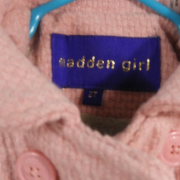 C739 Madden Girl Pink Pea Coat - Picture 5 of 7